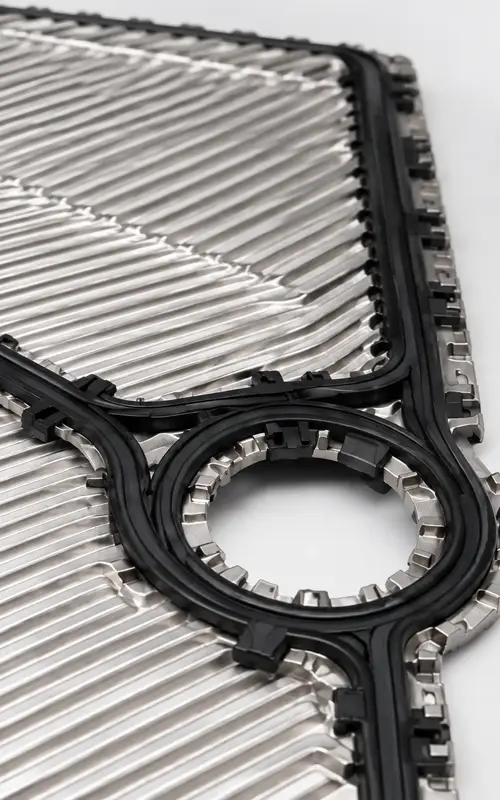 Glued plate heat exchanger gasket