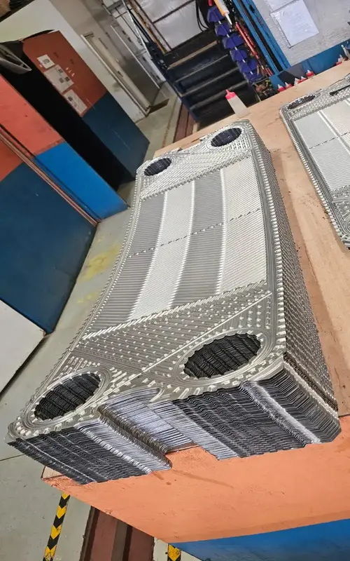 Titanium plate heat exchanger plates